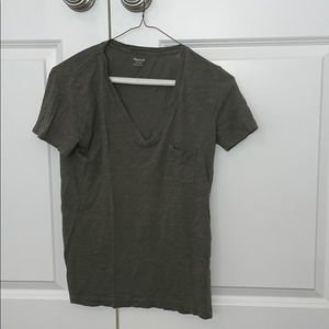 Army Green V-neck